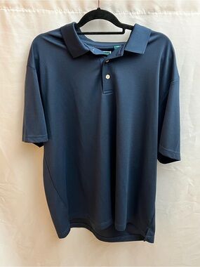 Cubavera Men’s XXL Navy Blue Short Sleeve Performance Polo Shirt
